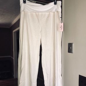 Juicy Couture wide leg fold-over linen pants